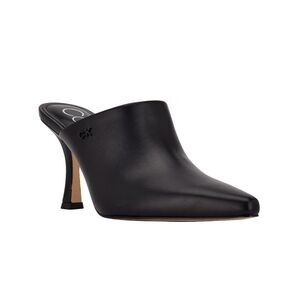 Calvin Klein Odina Sculpted Heel Pointed Toe Dress Mules in Black